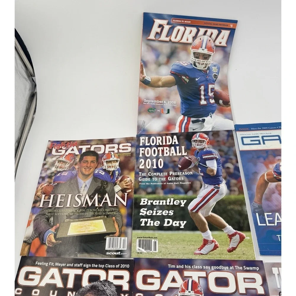 Florida Gators Magazine Lot 7 Tim Tebow‎ Heisman UF Football 2008 2009 2010